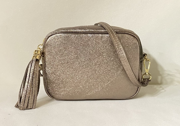 Bandolera de piel Glitter
