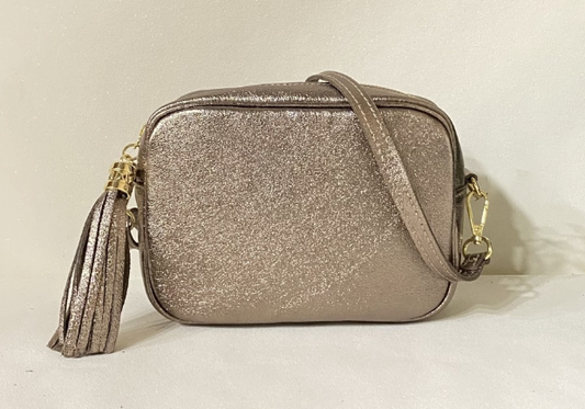 Bandolera de piel Glitter
